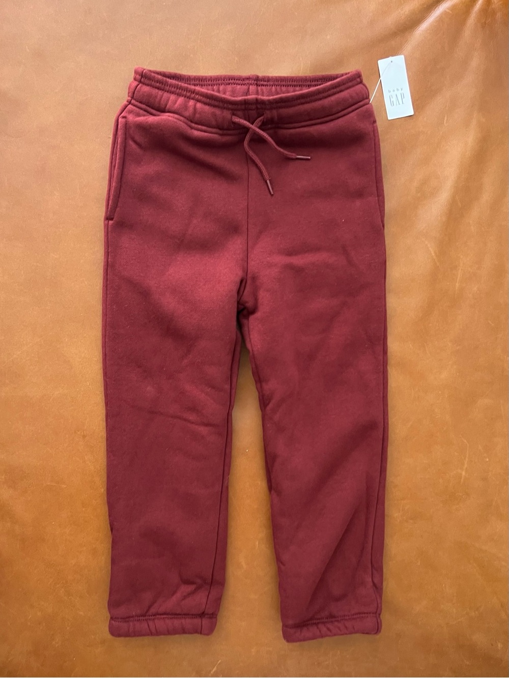 GAP Maroon Fleece Lined Sweatpants, 4T - NEW